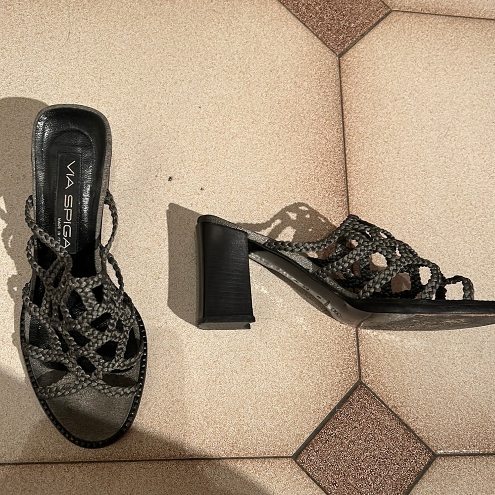 VIA SPIGA VINTAGE HEELED SANDALS